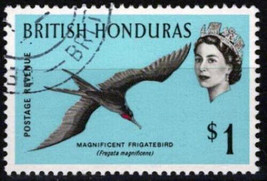 ZAYIX British Honduras 176 used Wmk upright Magnificent Frigate Bird 041123-S155 - £1.39 GBP