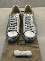 Gucci  Mens Silver Ace Metallic Leather Sneakers Size 8.5G/9.5US - $110.88