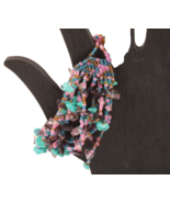 Vintage Beaded Bracelet 11 Strands Turquoise Purple Multi 7.5 Inches - $231.69 MXN