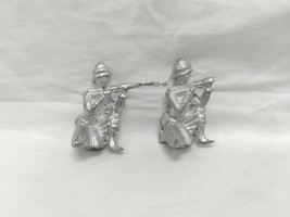 (2) Historical Military Crouching Infantry With Rifles Lead Miniatures 1... - $371.21 MXN