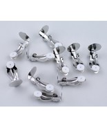 Earring Findings Silver Clip On Button with Rubber Pad - £3.86 GBP+