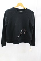 A New Day Women&#39;s Sequin Dragonfly Any Day Pullover - Black - Size S Swe... - £13.39 GBP