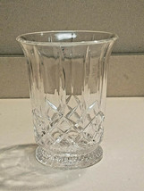 St. George Crystal 7 3/4&quot; Tall Lead Crystal Vase Hurricane Candle Holder - £15.53 GBP