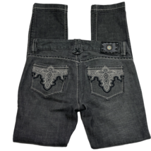 ANTIK DENIM Jeans BLACKOUT Gray Denim Low Rise Tapered Leg Women&#39;s 28 - £15.63 GBP