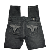 ANTIK DENIM Jeans BLACKOUT Gray Denim Low Rise Tapered Leg Women&#39;s 28 - $376.14 MXN