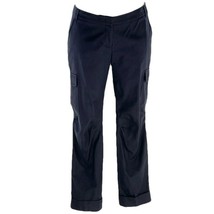 Magaschoni Collection Straight Leg Cargo Pants Black Cotton Slacks Womens Size 4 - £15.56 GBP