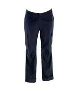 MAGASCHONI COLLECTION Straight Leg Cargo Pants Black Cotton Slacks Women... - $373.95 MXN