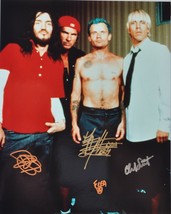 Red Hot Chili Peppers Signed X4 - Anthony Kiedis, Flea, Chad Smith ++ w/COA - £410.09 GBP