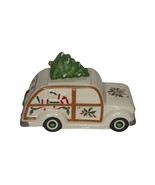 Lenox Holiday Vintage Style Station Wagon Cookie Jar w/Santa &amp; Xmas Tree... - $39.59