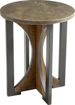 Side Table Cyan Design Savannah Rustic Dark Elm Bronze Granite Stone Top Iron - £1,002.77 GBP