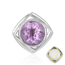 Jewelry of Venus fire Pendant of Goddess Gaia Purple Fluorite Silver Pendant - £556.35 GBP
