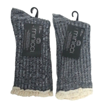 ( 2 Pairs ) Minicci Women&#39;s Crew Socks Shoe Size 4-10 BRAND NEW WITH TAG - $258.58 MXN