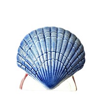 Shell Towel Holder Ceramic Freestanding Countertop Blue Burgundy Nautica... - £11.62 GBP