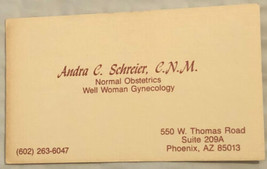 Vintage Normal Obstetrics Business Card Ephemera Phoenix Arizona BC10 - $3.95