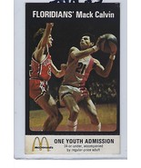 1971 ABA Basketball Floridians McDonalds Full Ticket w/Tab Mack Calvin N... - £272.46 GBP