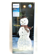 Philips 42&quot; Glitter Snowman Christmas Outdoor Decor in Box LED White Twi... - $1,997.49 MXN