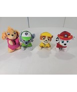 Lot Of 4 Paw Patrol 6&quot; Plush Toys Rocky Marshall Skye Rubble Spin Master... - $24.99