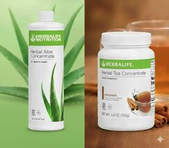 Herbal Tea Concentrate Cinnamon Flavor 3.6Oz &amp; Original Aloe Pint Exp5/27 - $129.21 CAD