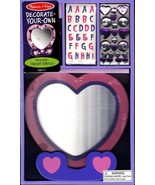 MELISSA &amp; DOUG #3349 DECORATE-YOUR-OWN WOODEN HEART MIRROR - NEW SEALED! - €5,93 EUR