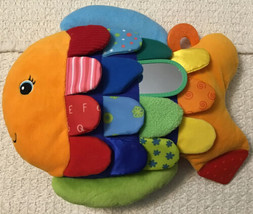 Melissa &amp; Doug K&#39;s Kids FLIP FISH Plush Baby Sensory Learning Crinkle Toy - EUC - £6.22 GBP