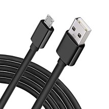 Digitmon 8INCH Black Micro Replacement Usb Cable For Lg Tone HBS-1100 Platinum - £6.81 GBP
