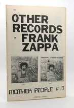 Frank Zappa MOTHER PEOPLE #13 Frank Zappa Fanzine 1st Edition 1st Printing - $114.25