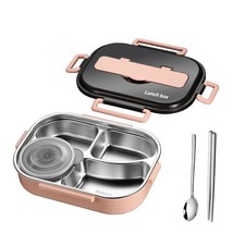 304 Stainless Steel Lunch Box Bento Box For Kids Soup bowl with spoon and chopst - £122.82 GBP