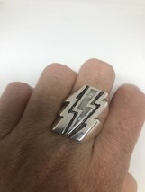 Vintage Lightning Bague Hommes Nacre Taille 14.25 - £31.80 GBP