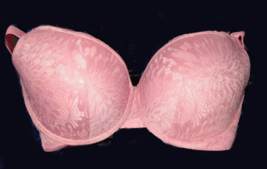 Bebe SPORT ** 34DD Hot Pink Lace Padded Bra, inside lined with leopard fabric - £16.71 GBP