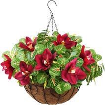 Inqcmy Artificial Hanging Flowers,Real Touch Artificial Orchid Branches For - £23.48 GBP