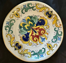 Alhambra Royal Tuscan Serving Platter Chop Plate Round Colorful Stonewar... - $35.00