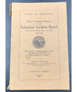 VTG 1918 Montana 3rd Annual Report Industrial Accident Board MT Mining A... - $18.53