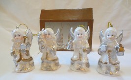 Vtg Dorothy&#39;s Collection 4 piece Angel ornaments Porcelain - £7.82 GBP