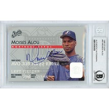 Moises Alou Montreal Expos Signed 1995 Studio Baseball Beckett BGS On-Card Auto - £62.42 GBP