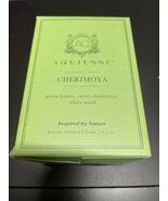 Aquiesse Luxury Scented Candle CHERIMOYA 6.5 oz green leaves/white musk NEW - $42.30