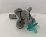 Wubbanub elephant small mini gray plush baby toy pacifier Mary Meyer - £6.32 GBP