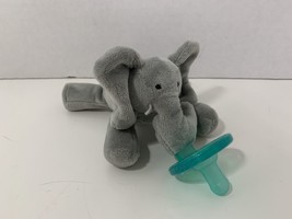 Wubbanub elephant small mini gray plush baby toy pacifier Mary Meyer - £6.32 GBP