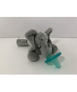 Wubbanub elephant small mini gray plush baby toy pacifier Mary Meyer - £6.21 GBP