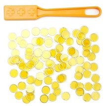 [Pack Of 4] Yellow Magnetic Bingo Wand with 100 Metallic Bingo Chips - £31.98 GBP