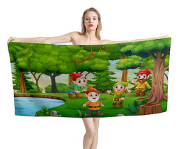 Group of gnome, Kids Beach  Bath Towel Swimming Pool , Vacation Memento, Gift - £18.16 GBP+