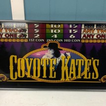 Vtg Coyote Kate’s Las Vegas framed framed casino glass 20” x 10” western decor - £82.54 GBP