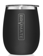 BrüMate Uncork&#39;d XL 14oz Wine Glass Tumbler With Splash-proof Lid Black Matte - £15.94 GBP