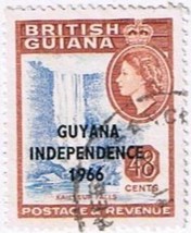 Stamps Guyana Independence 1966 Overprint On 48 Cents Value British Guia... - $0.93