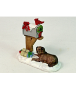 Dog Guarding Mailbox Gifts LARGER SCALE Christmas Village Accessory - £7.15 GBP