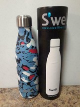 Swell Vacuum Insulated Stainless Steel Water Bottle ,17oz, AZURE LEOPARD - £13.91 GBP