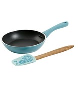 Pioneer Woman 8&quot; Pan &amp; Spoonula ~ Teal  ~Timeless Beauty ~ Non Stick Fry... - £29.80 GBP