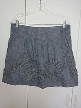 Charlotte Russe Ladies Short Gathered Blue Cotton SKIRT-JR.L-BARELY WORN-CUTE - £4.70 GBP