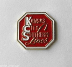 Kansas City Southern Lines Railway Rail Logo Railroad Pin 1 Inch - £4.21 GBP