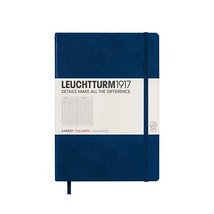 LEUCHTTURM1917 342923 Notebook Medium (A5), 249 numbered pages, squared, navy  - £23.17 GBP