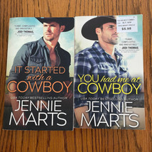 You Had Me at Cowboy &amp; It Started With A Cowboy by Jennie Marts 2 Book Lot - £7.90 GBP